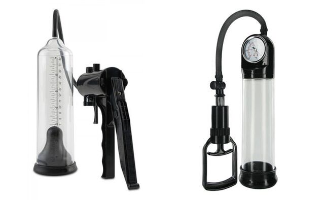 Mga manual na vacuum pump para sa pagpapalaki ng ari ng lalaki at pagpapabuti ng paninigas para sa mga lalaki