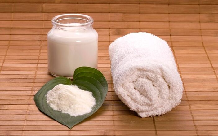 baking soda at isang tuwalya para sa isang compress upang palakihin ang ari